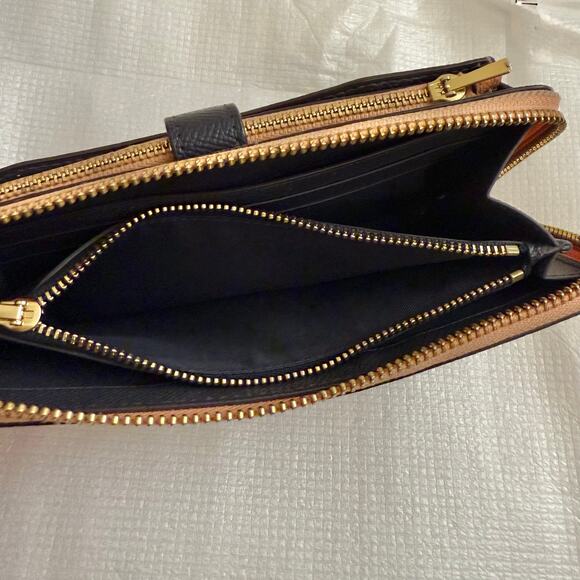 Coach Multifunction Zip Wallet Crossgrain Leather in Sunrise Multi F29940 - Picture 14 of 15